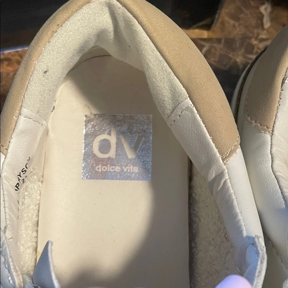 Dolce Vita Cream and Tan Sneakers - Picture 6 of 9